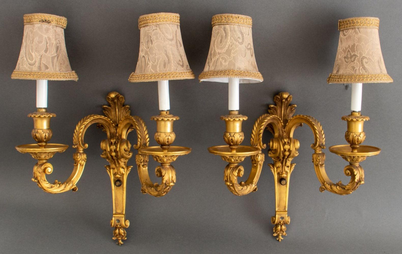 FRENCH LATE REGENCE STYLE TWO LIGHT 2fc23b