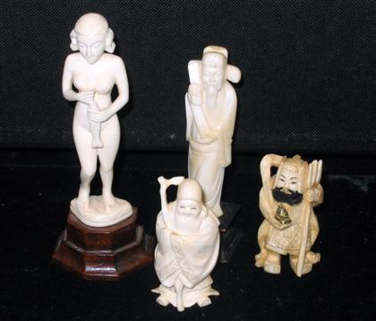 Four Popular Subject Ivory Miniatures 4c6a0