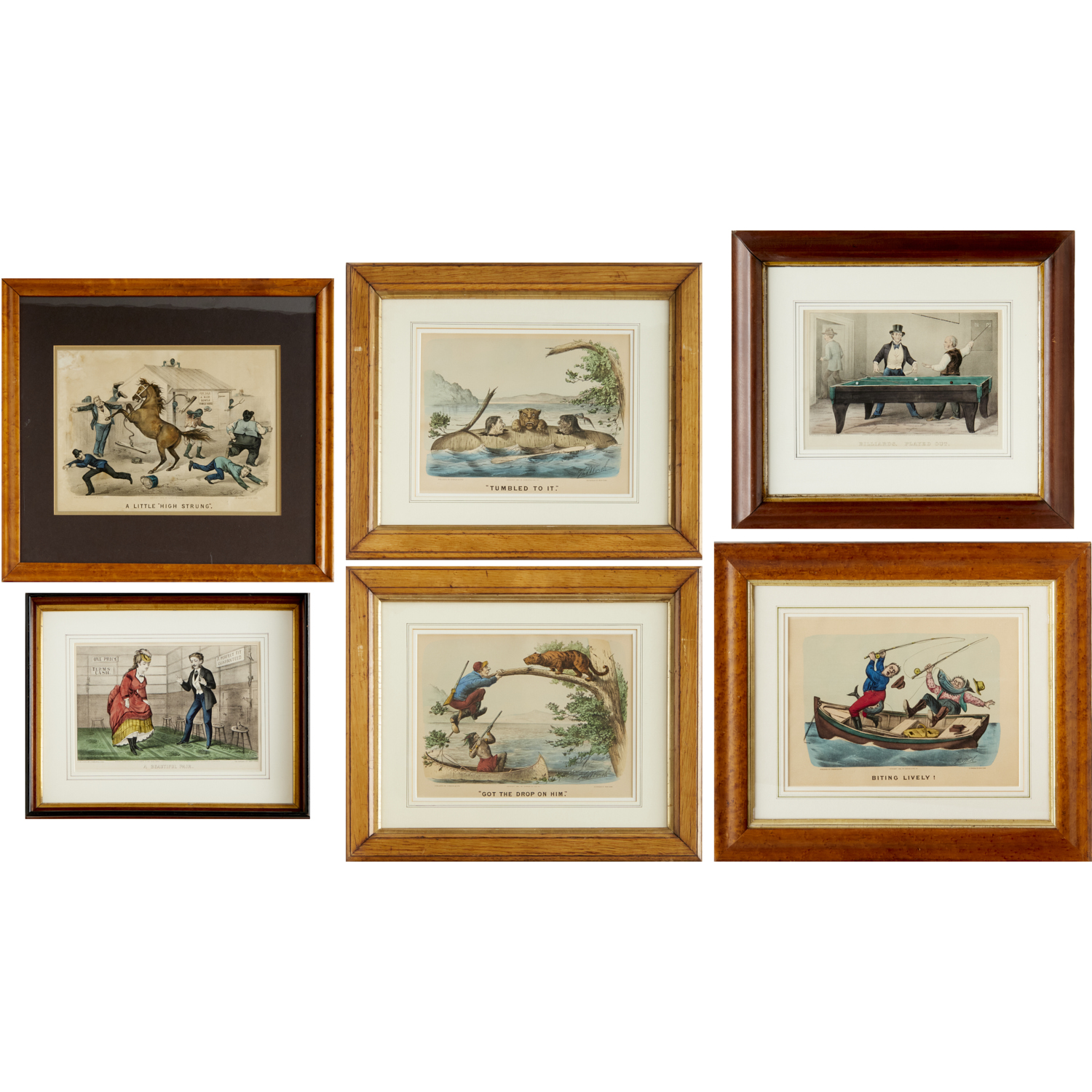 (6) CURRIER & IVES COLOR LITHOGRAPHS,