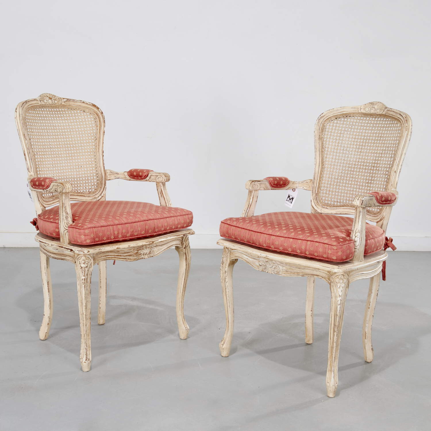 PAIR LOUIS XV STYLE PAINTED AND