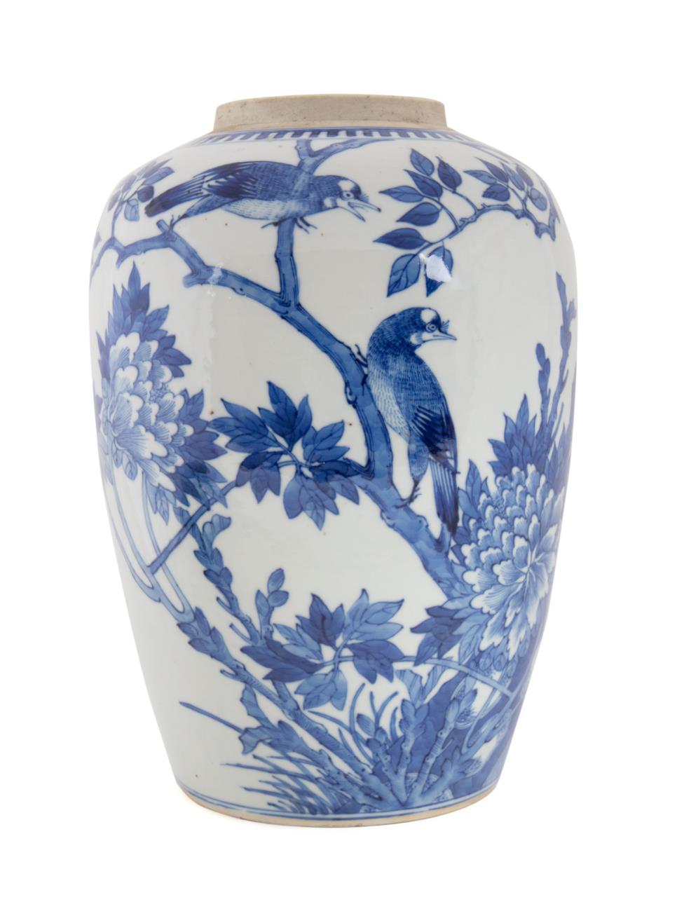 CHINESE BLUE WHITE BIRD FLOWER 2f9b93