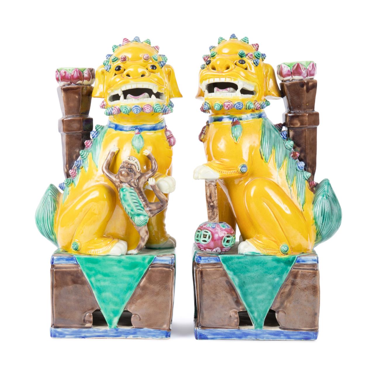 PAIR CHINESE SANCAI FU   2f9baf