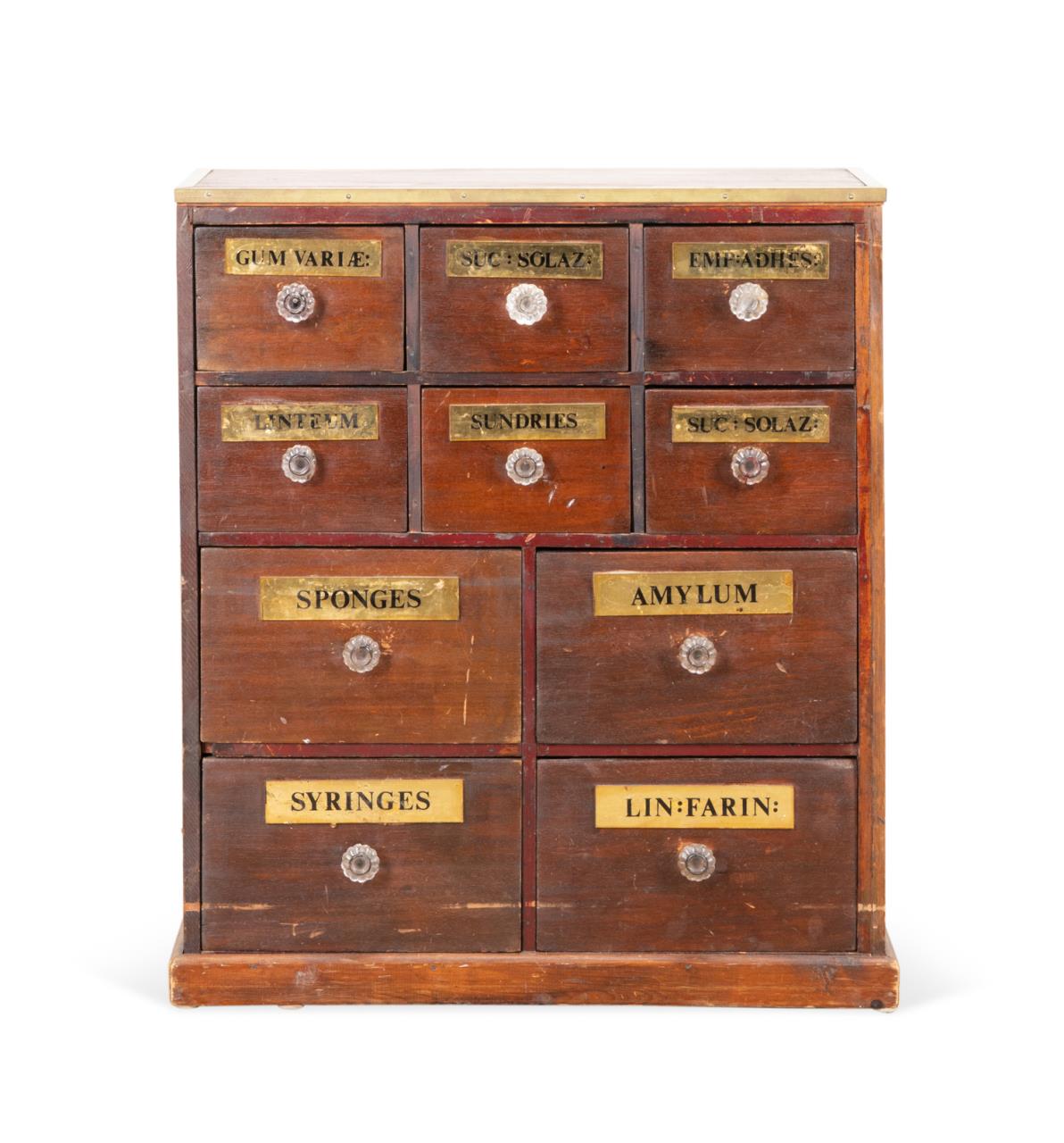 19TH C ENGLISH TEN DRAWER APOTHECARY 2f9bdd