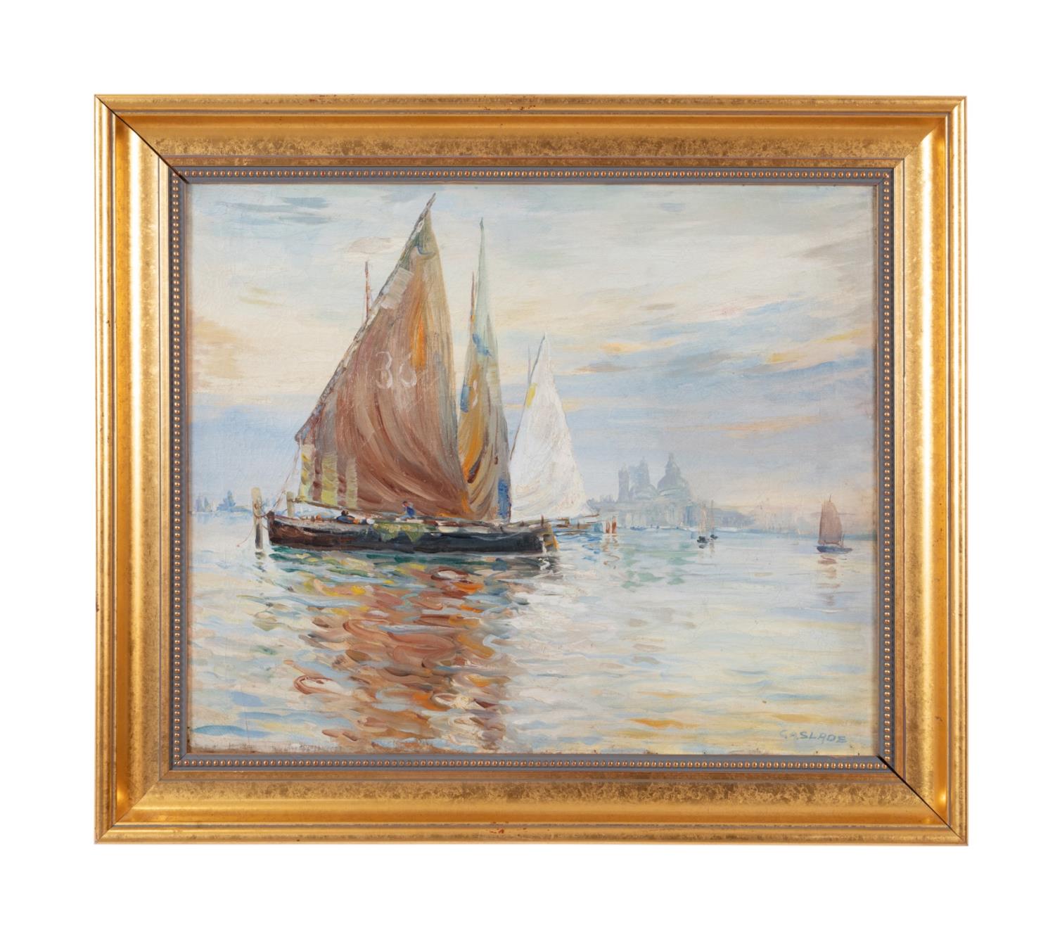 CALEB ARNOLD SLADE, "VENETIAN SAILBOATS"