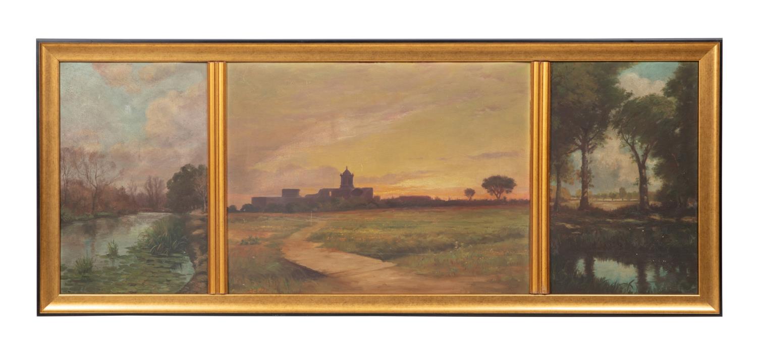 AMERICAN SCHOOL SUNSET TRIPTYCH 2f9be6