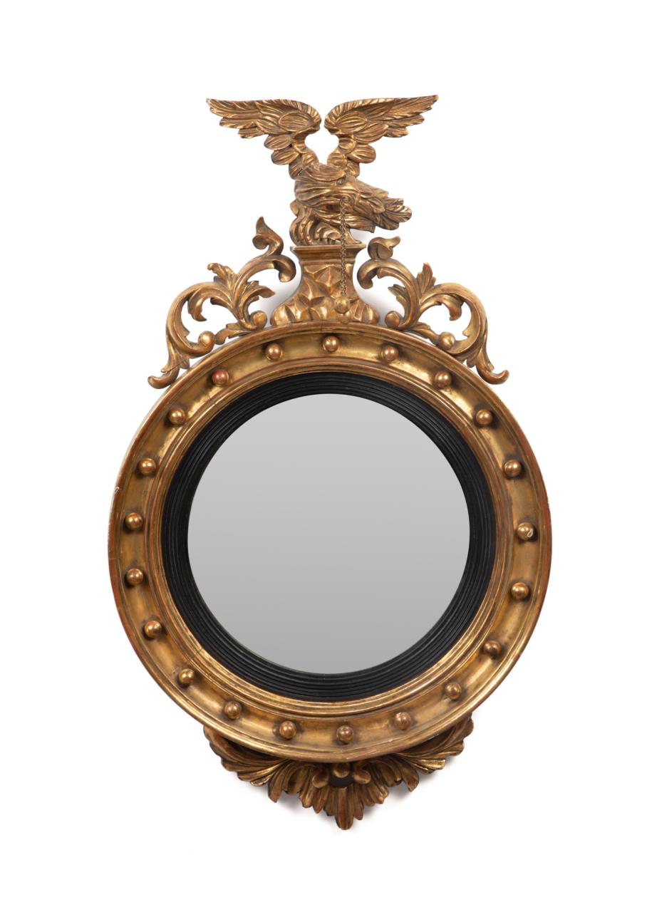 FEDERAL STYLE GILTWOOD CONVEX MIRROR 2f9c42