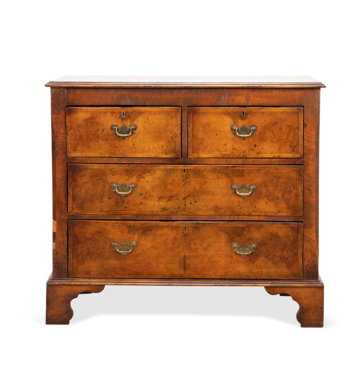 CHIPPENDALE STYLE WALNUT CHEST