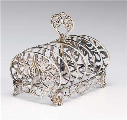 Victorian sterling silver toast