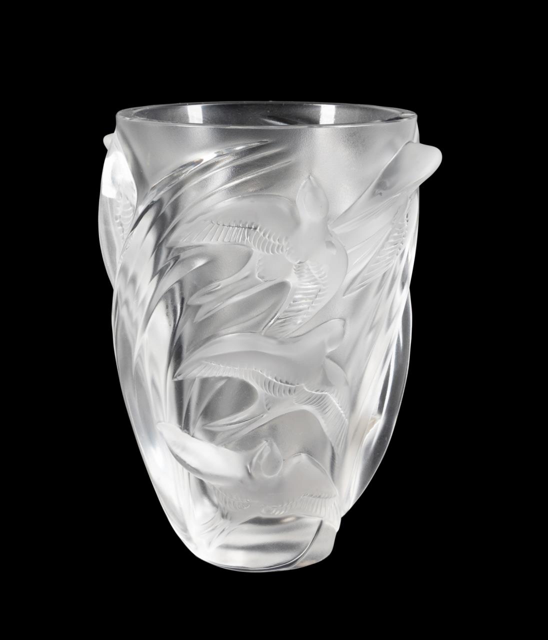 LALIQUE "MARTINETS" COLORLESS FROSTED