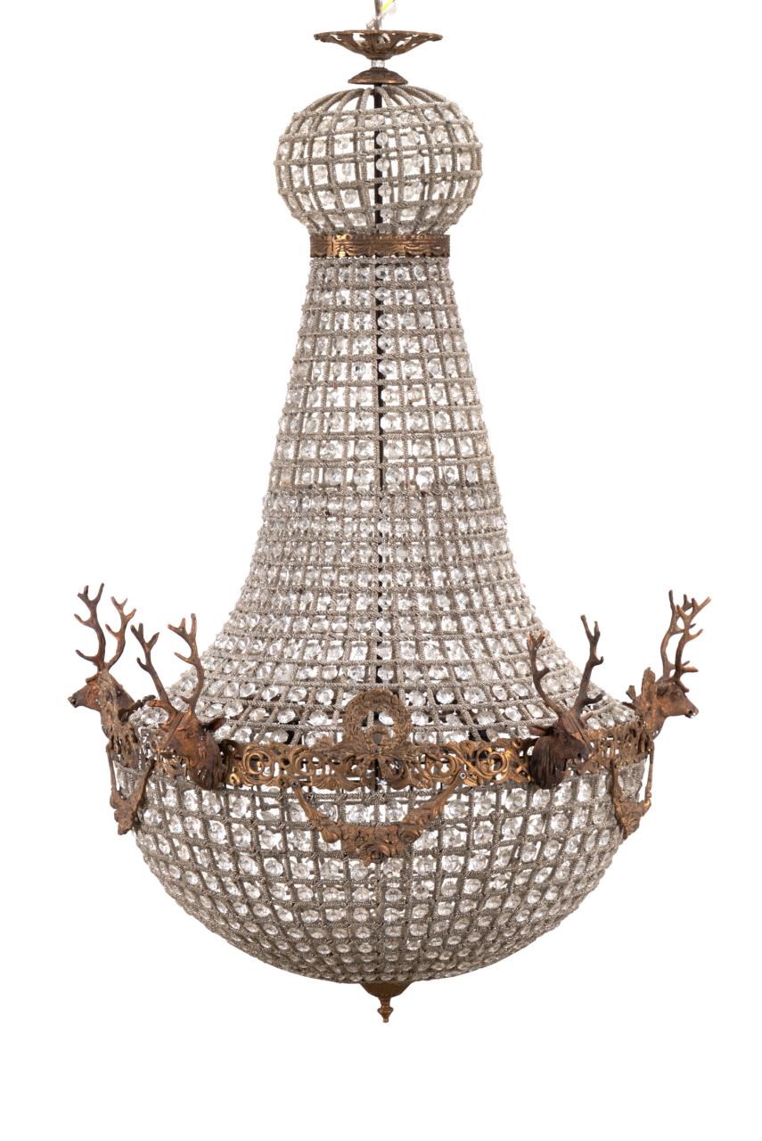 STAG S HEAD CRYSTAL CHANDELIER 2f9cb6