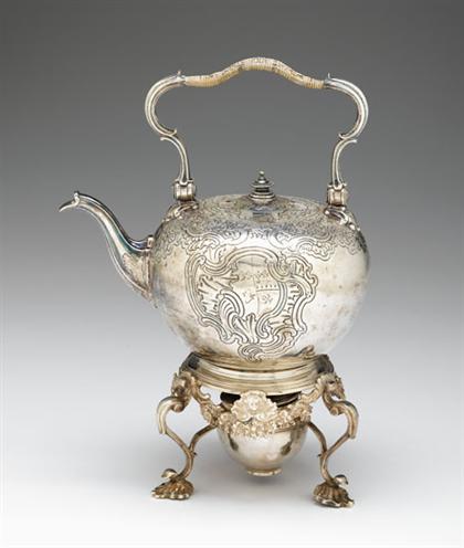 George III sterling silver teapot on stand 4c2e5