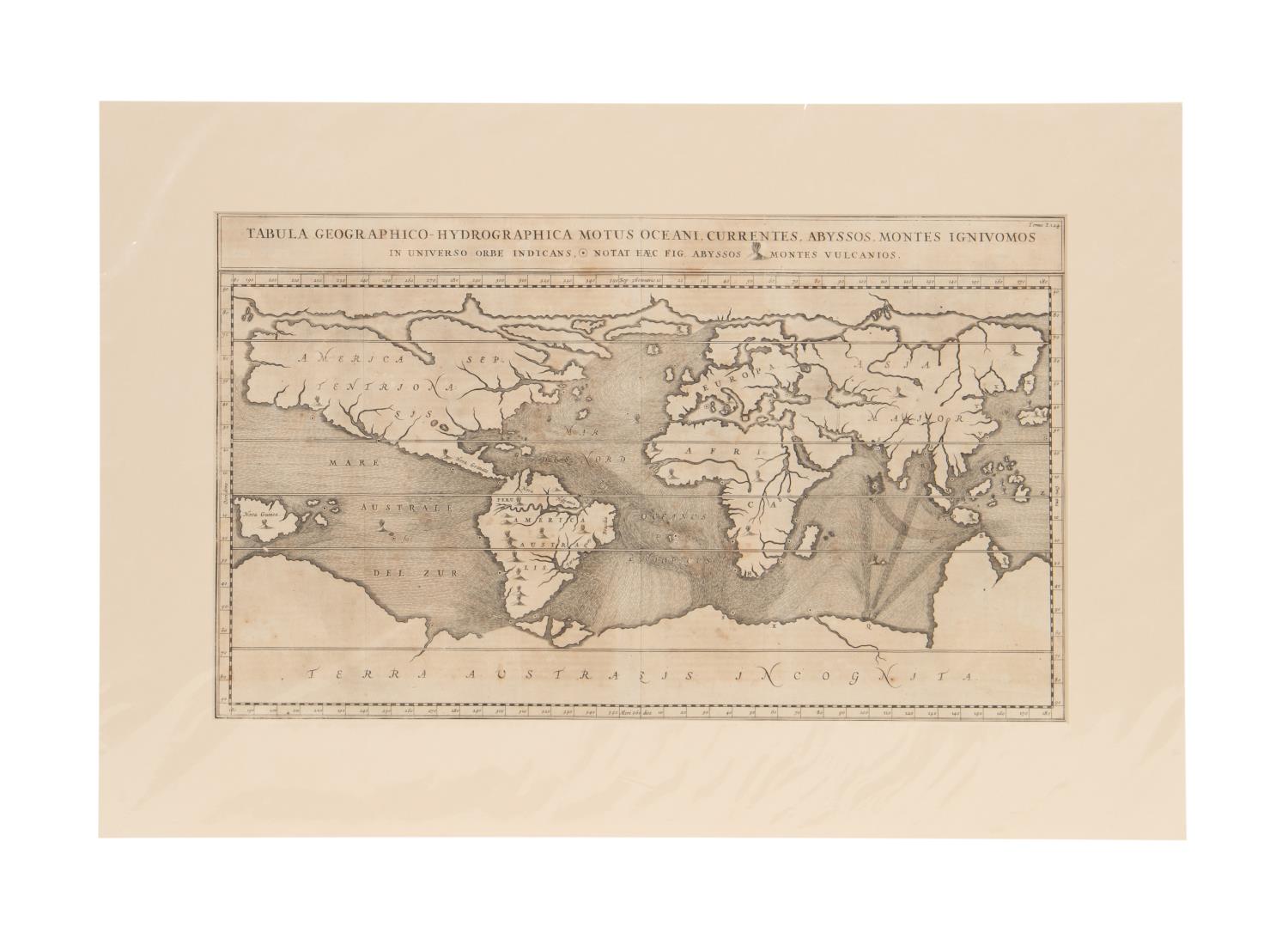 KIRCHER B W MAP OF THE OCEAN CURRENTS 2f9d15