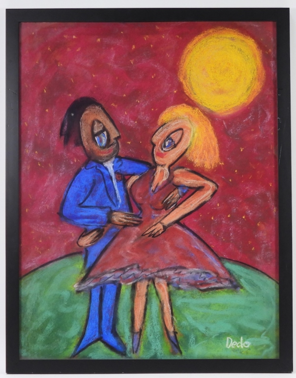 BILL COMEAU ABSTRACT COUPLE PASTEL 2f9eeb