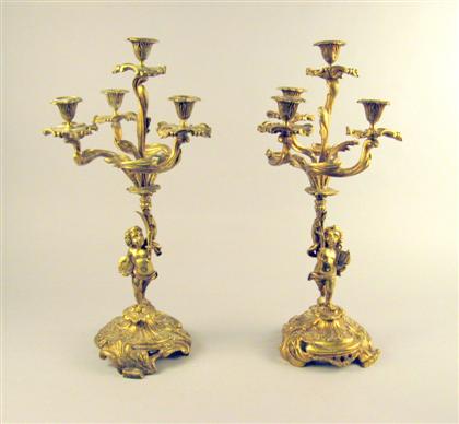 Pair of Rococo style gilt metal 4c326