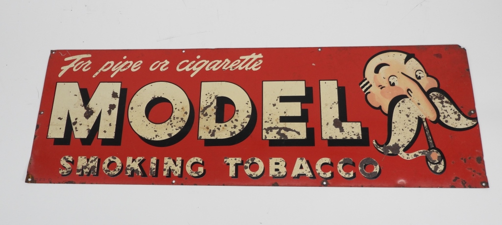 MODEL SMOKING TOBACCO ADVERTISING SIGN
