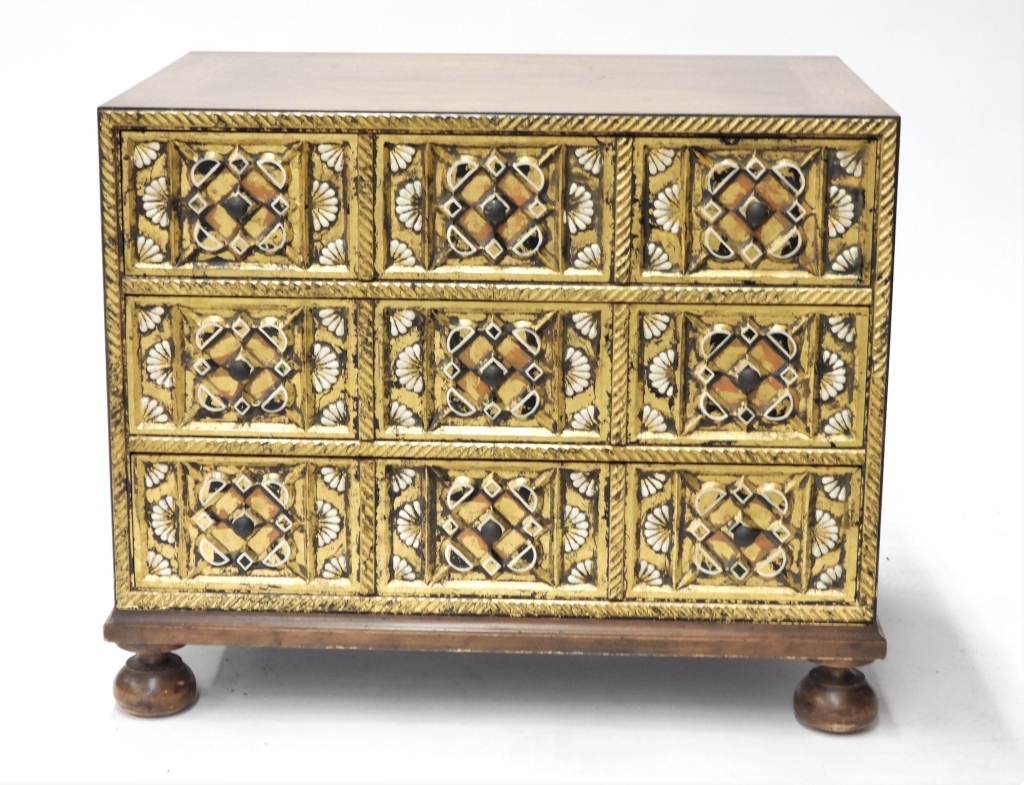 WIDDICOMB MCM CARVED GILT DECOR