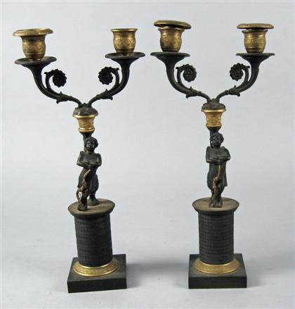 Pair of Charles X patinated and 4c330