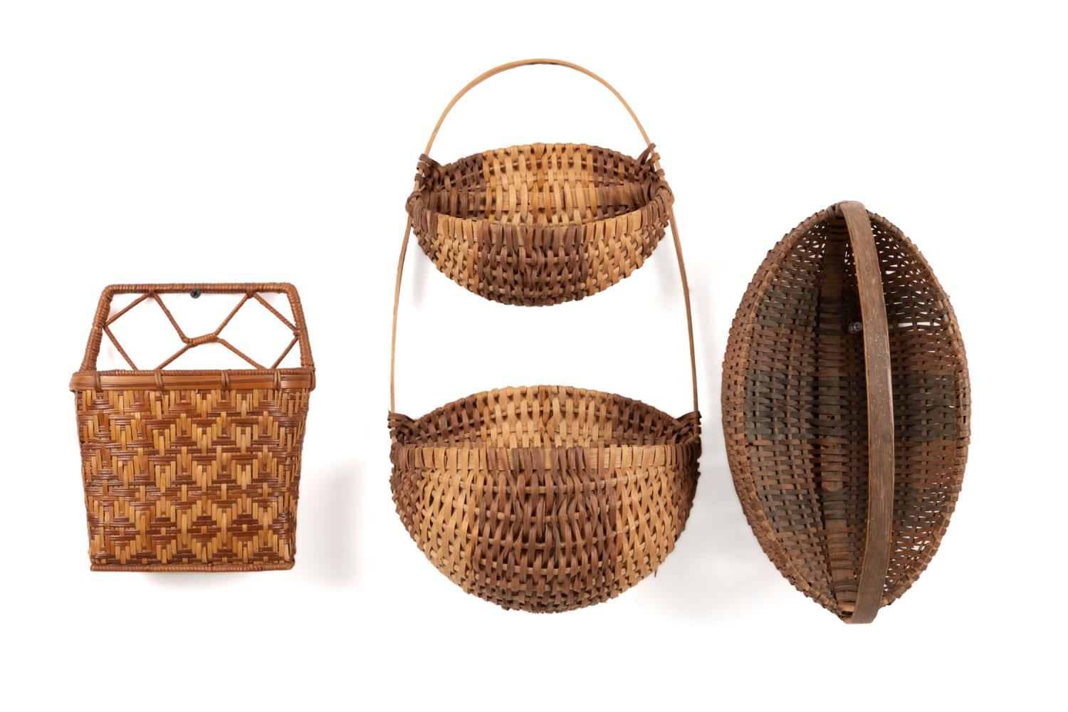 THREE CHEROKEE BASKETS Three Native 2fa167