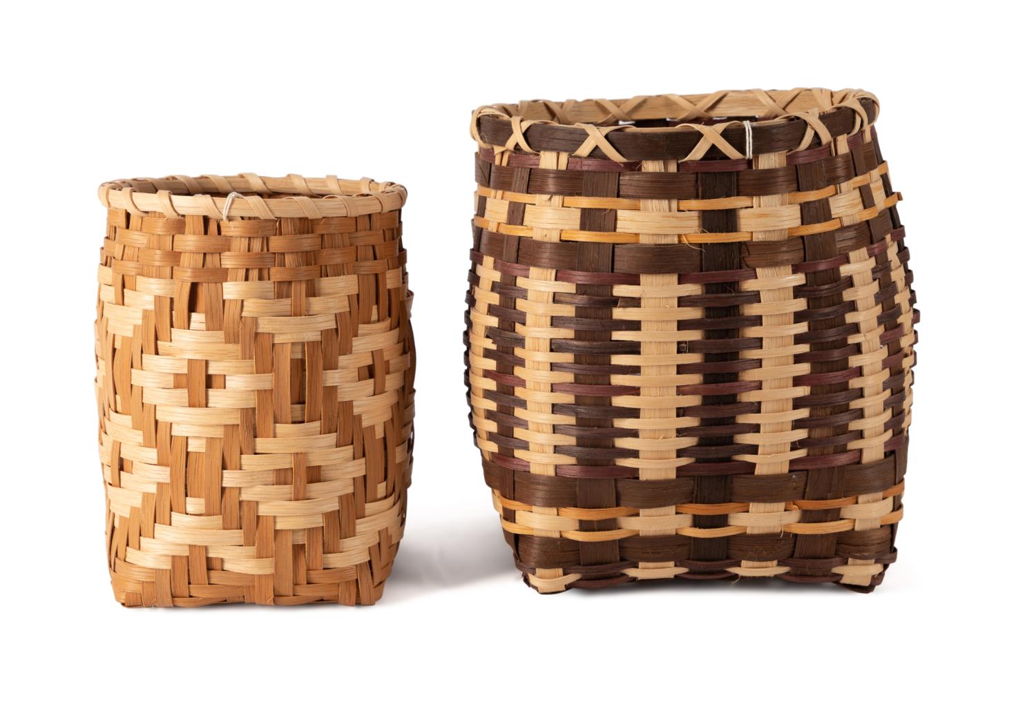 TWO HAND WOVEN CHEROKEE WHITE OAK BASKETS