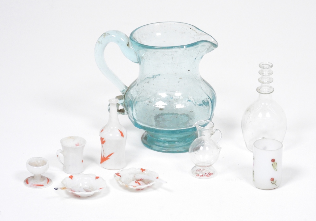 19C. MINIATURE GLASSWARE PITCHER