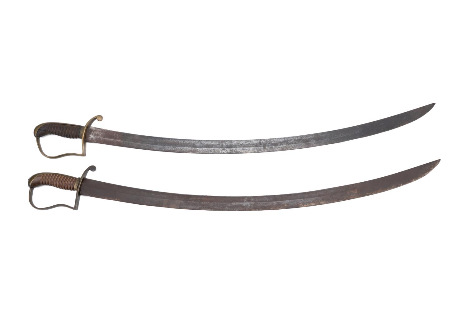 TWO WAR OF 1812 HANGER CUTLASSES 2fa1ff