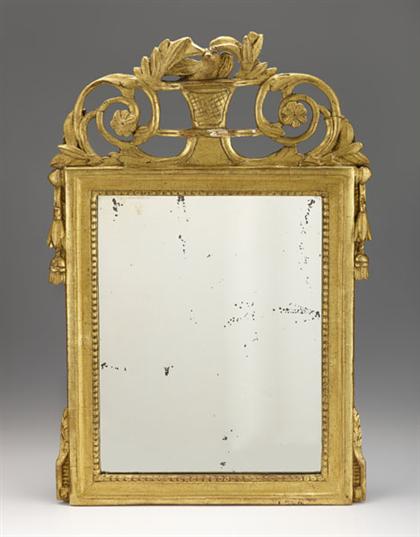 Louis XVI giltwood mirror    circa
