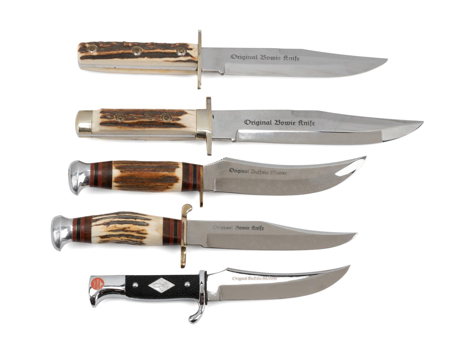 FIVE NEW LINDER-MESSER HUNTING KNIVES