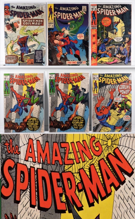 6PC MARVEL COMICS AMAZING SPIDER-MAN