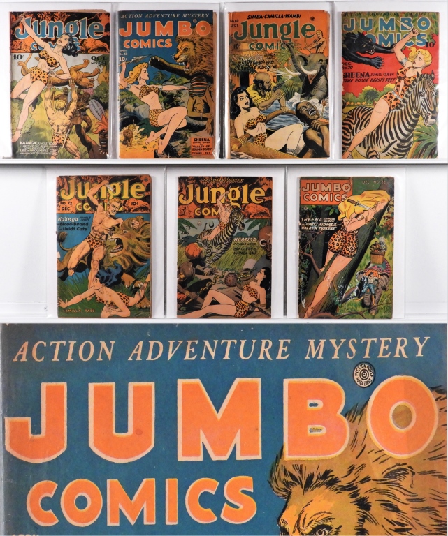 7PC FICTION HOUSE JUNGLE COMICS 2fa367