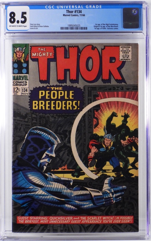 MARVEL COMICS THOR #134 CGC 8.5