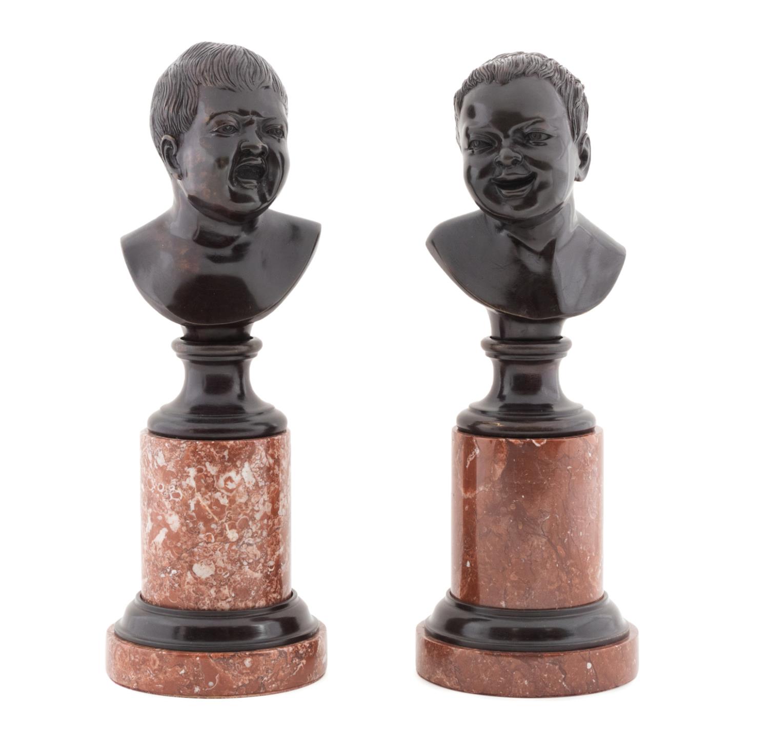 PR BRONZE BUSTS IN THE MANNER OF MESSERSCHMIDT