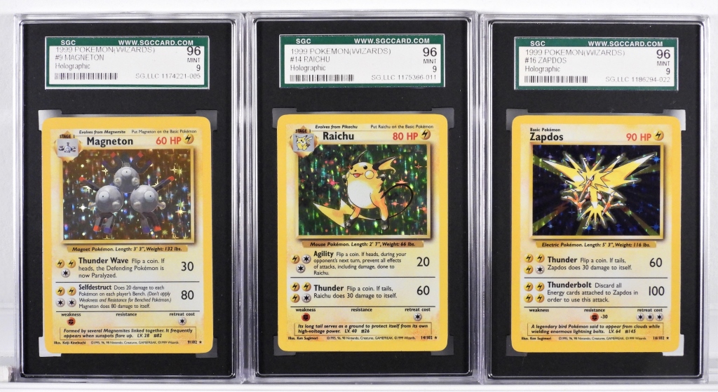 3PC POKEMON BASE UNL MAGNETON RAICHU 2fa42c