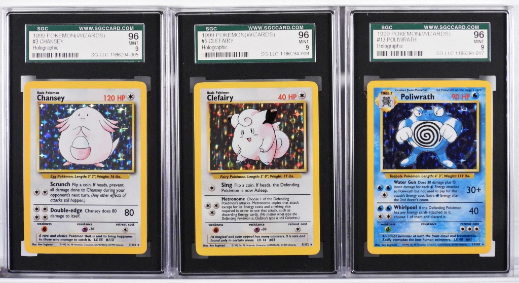 3PC POKEMON BASE CHANSEY CLEFAIRY