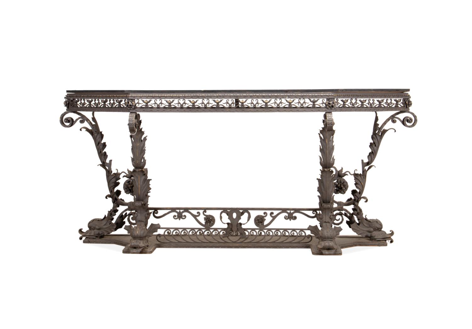 E 20TH VENETIAN STYLE IRON CONSOLE 2fa449