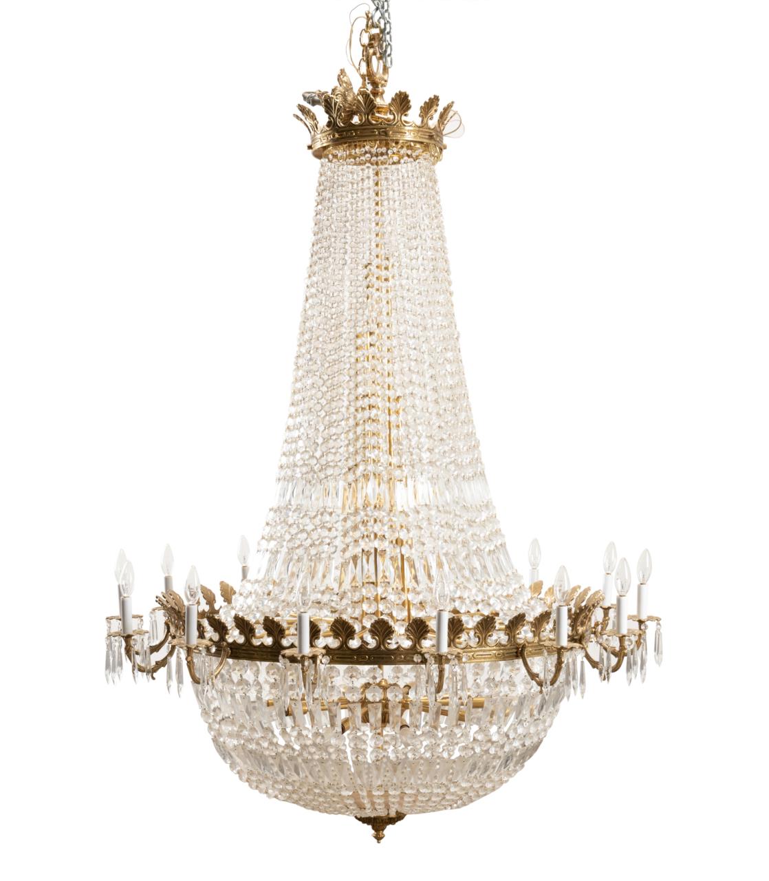 LARGE EMPIRE STYLE CRYSTAL BASKET 2fa4d8