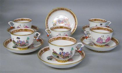 Six Herend 'Ming' pattern cups