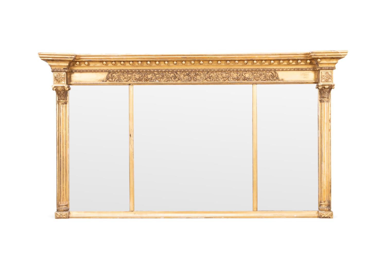 19TH C. NEOCLASSICAL GILTWOOD OVERMANTEL