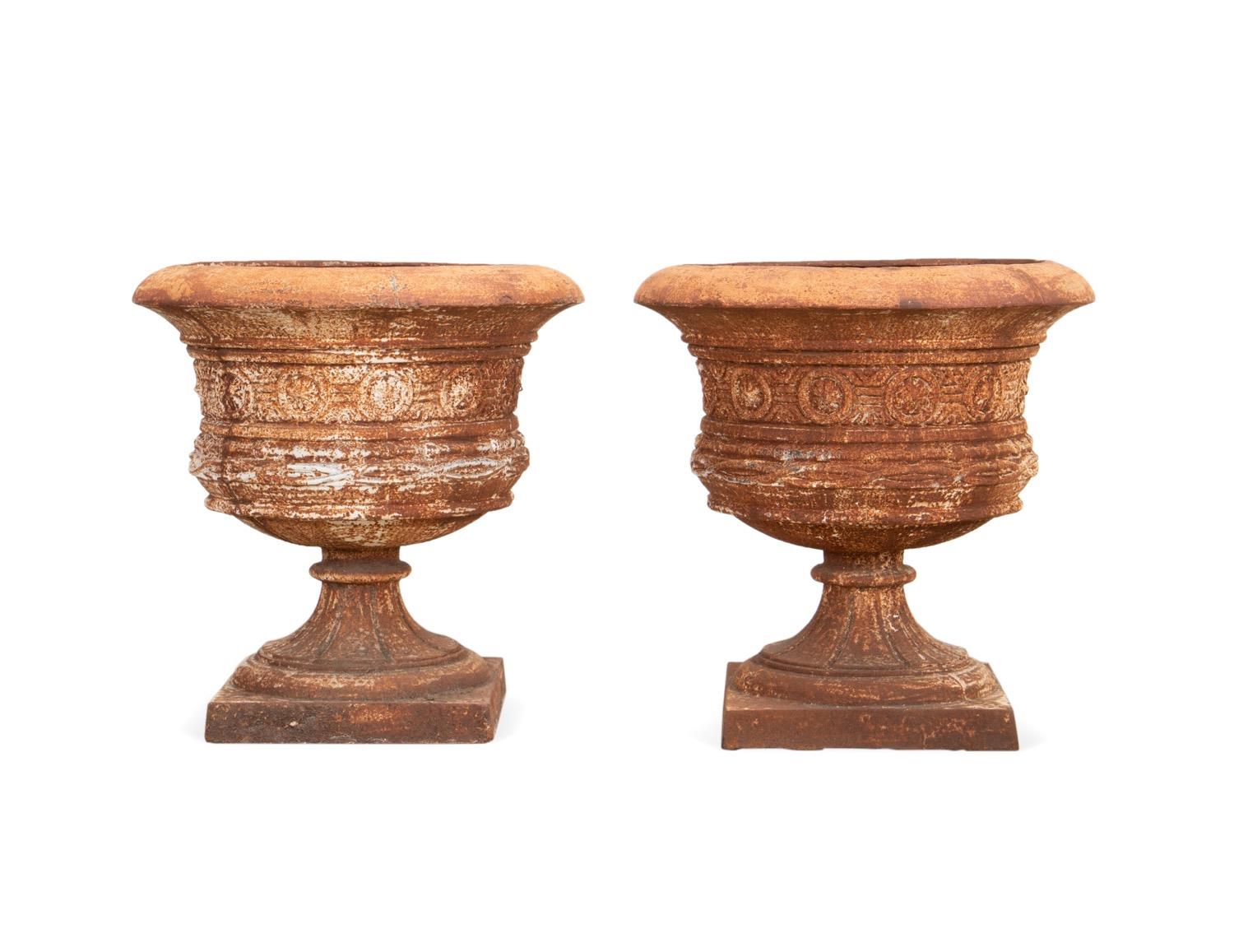 PAIR SHORT CAMPANA STYLE GARDEN