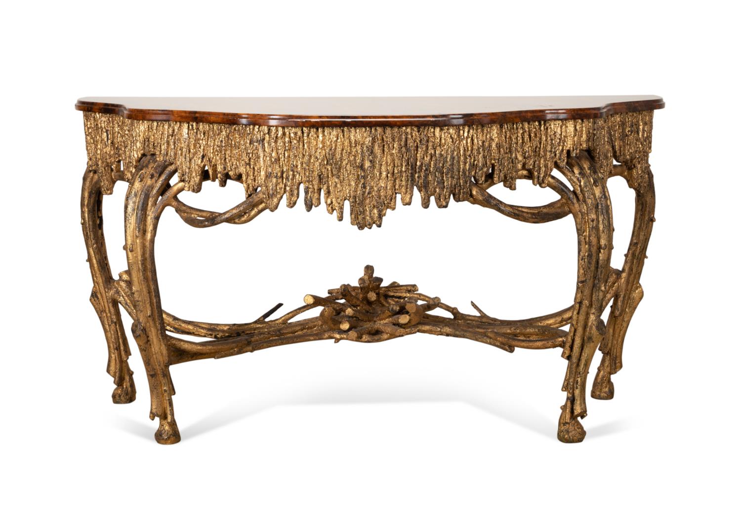 GILDED NATURALISTIC CONSOLE WITH 2fa5f7