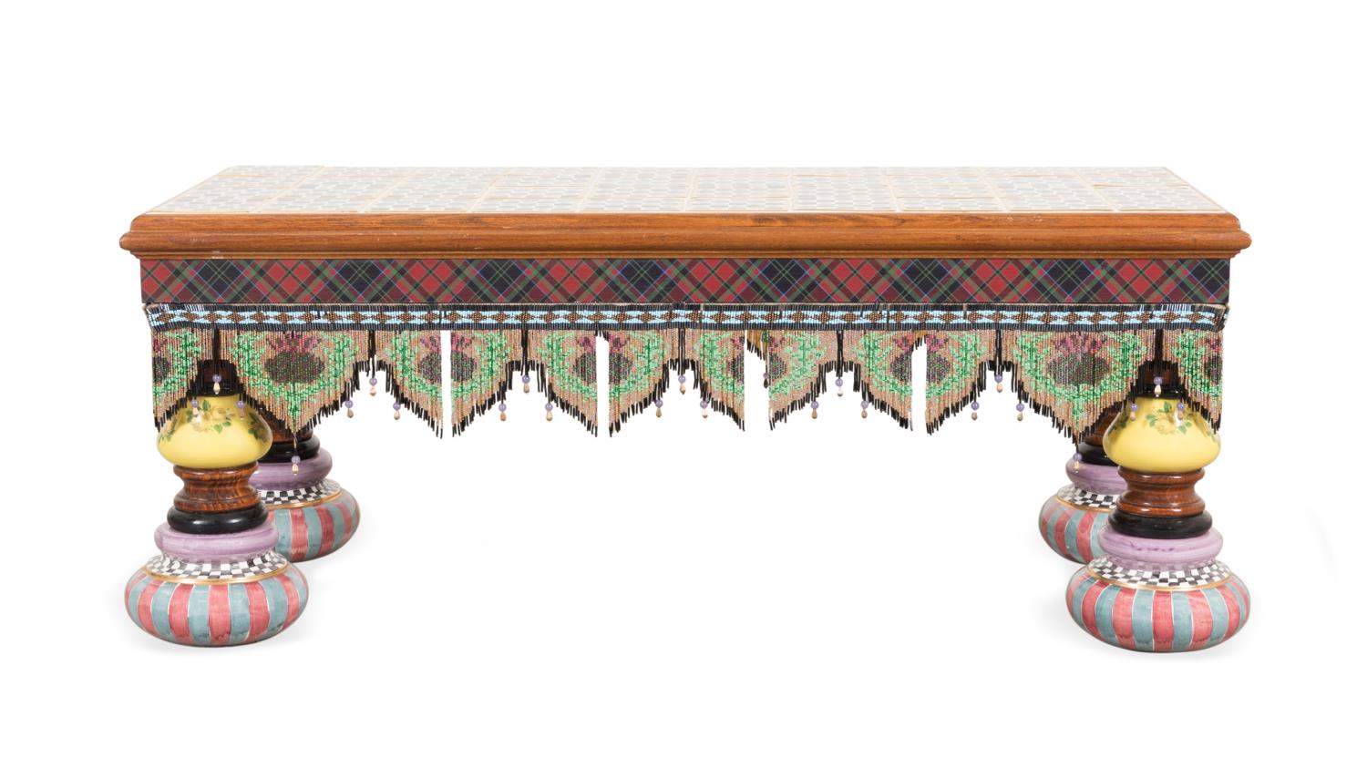 MACKENZIE-CHILDS TILE TOP TABLE