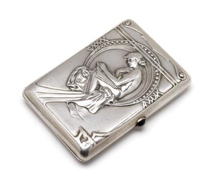 Russian silver cigarette case  4c3dc