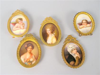 Group of five small German porcelain