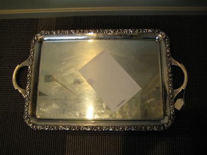 Mexican silver tray    The rectangular