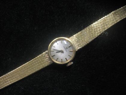 18 karat yellow gold Omega ladys wristwatch