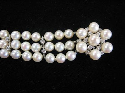 14 karat white gold pearl and 4c436