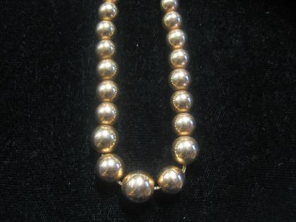 14 karat yellow gold beaded necklace 4c43c