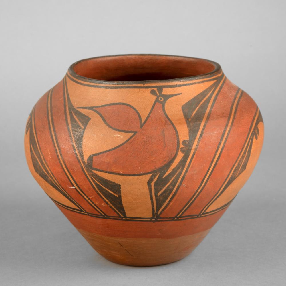 ZIA, POLYCHROME BIRD JAR, 1920SZia,