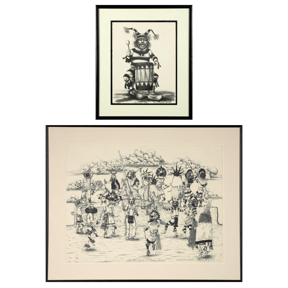 NEIL DAVID SR., PAIR OF LITHOGRAPHS: