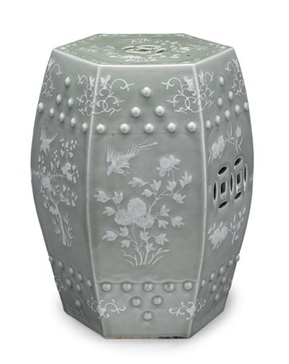 Unusual Chinese celadon and white