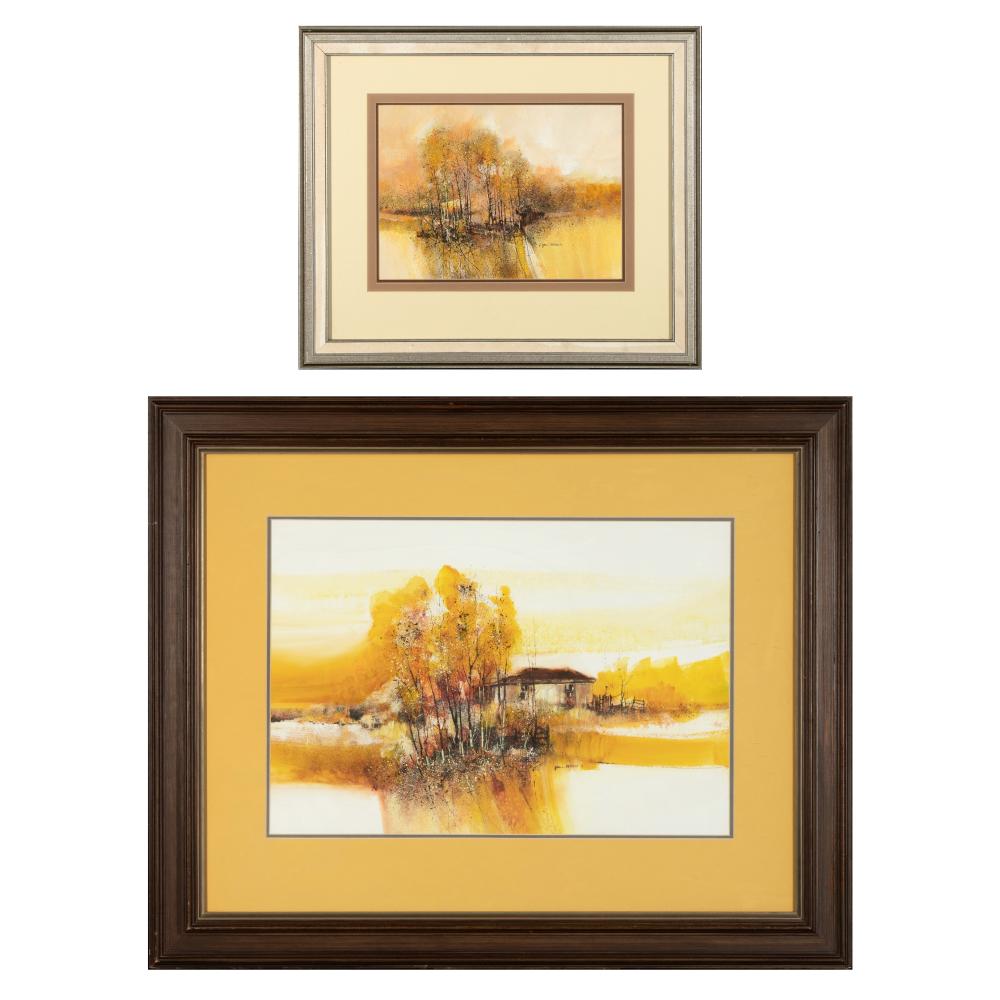 JOHN L MENDOZA PAIR OF PAINTINGS  2fd353